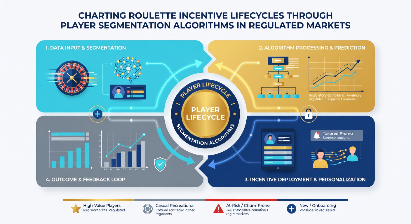 Flowchart illustrating algorithmic segmentation of roulette players and corresponding incentive lifecycle stages in regulated markets