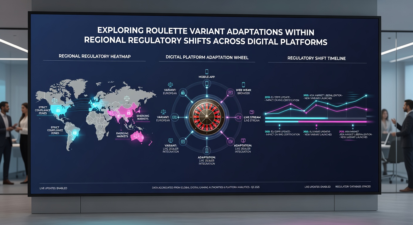 Digital roulette interface adapting to regulatory requirements across regions