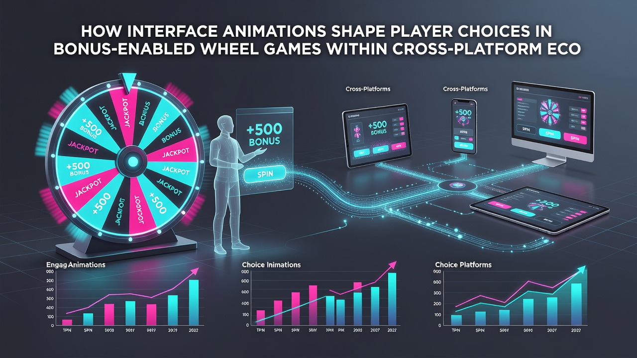 Player interface displaying synchronized bonus wheel animation across mobile and desktop views