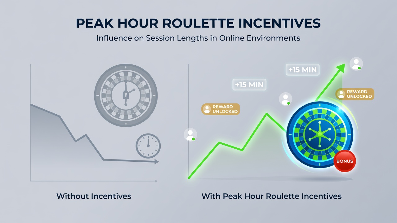 Analytics dashboard displaying extended session metrics during peak roulette incentive periods