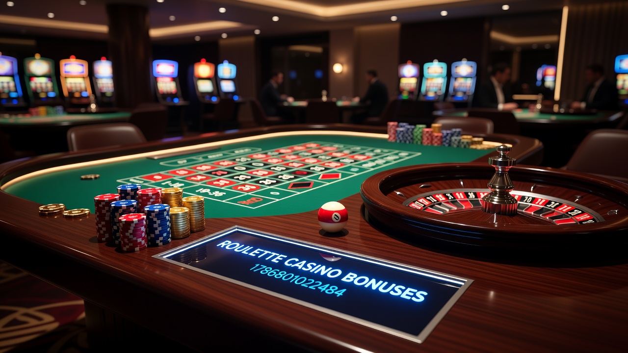 Digital roulette table showing bonus balance indicators and wagering progress meters